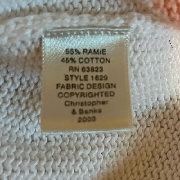 Vintage C&B Women’s M Cardigan Dragonfly Embroidered Ivory Peach Y2K Cottagecore - Picture 7 of 10